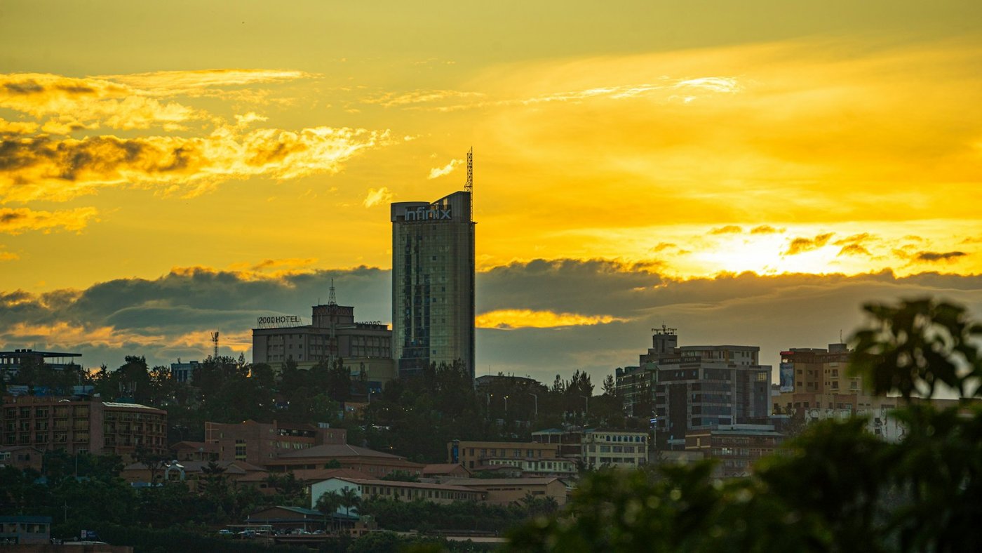Kigali city at sunset