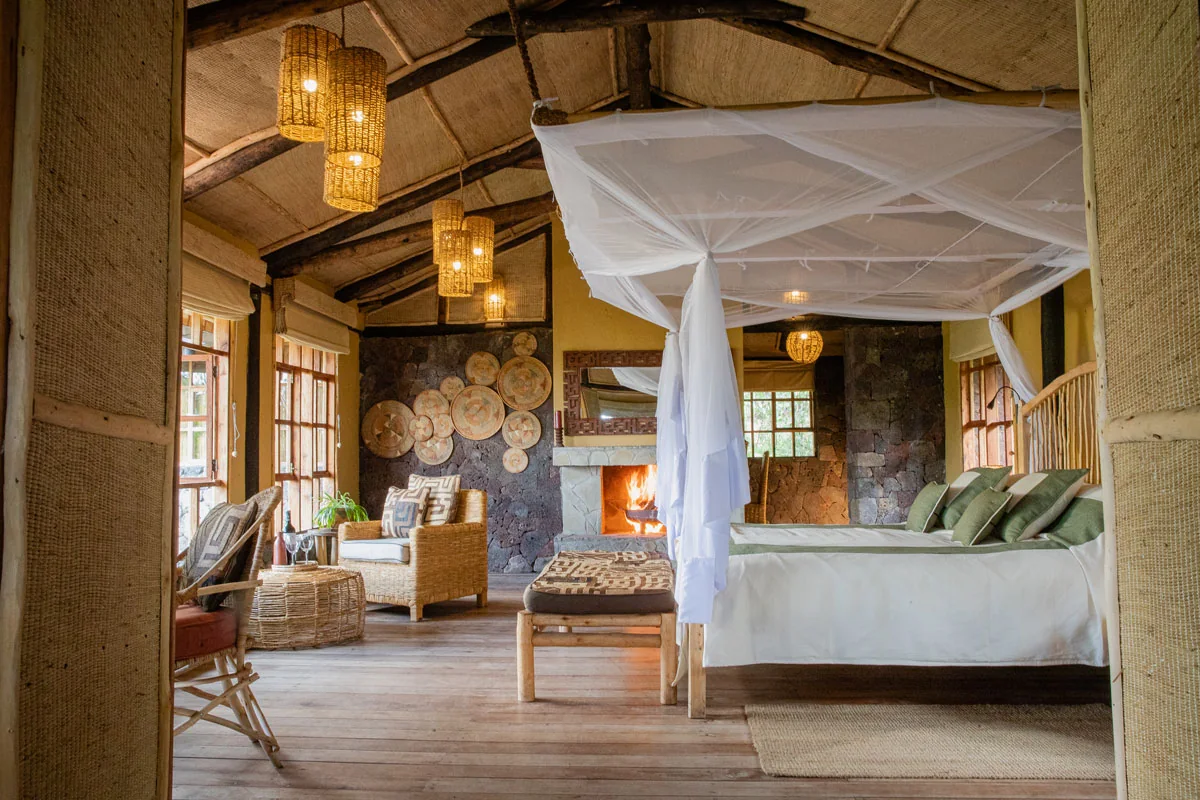 Deluxe room at Mount Gahinga Lodge