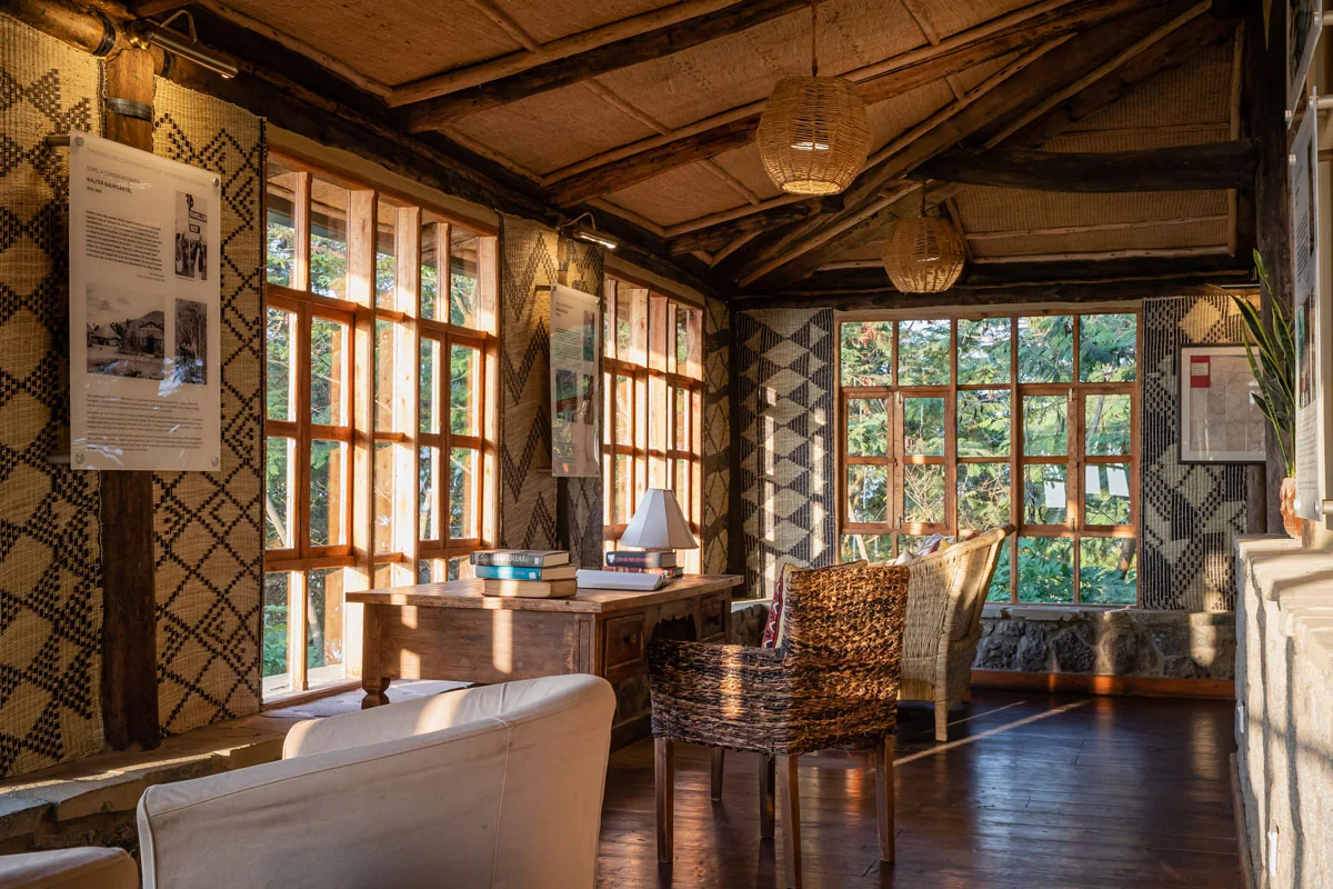 Dian Fossey Map Room at Virunga Lodge